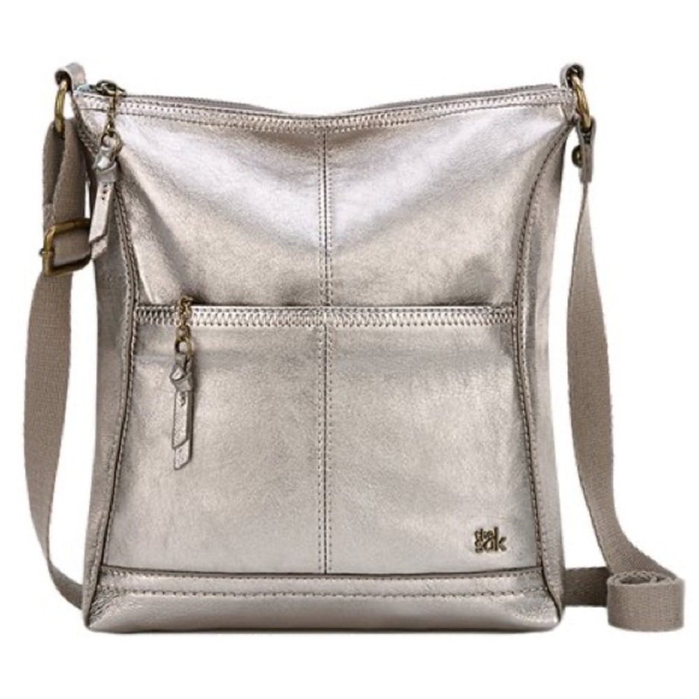 The SAK Iris Adjustable Crossbody Metallic Pyrite Light Gold